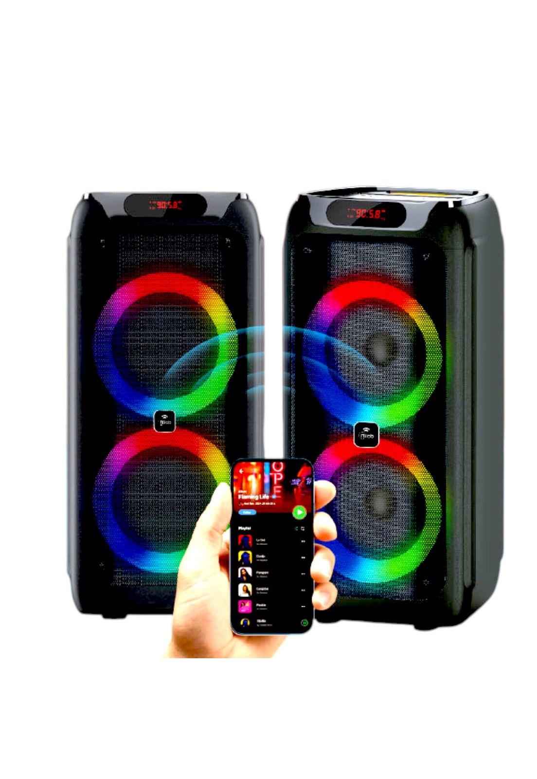 Parlante Karaoke 10" Flaming PowerBass MicWireless 75W Black 09568-4