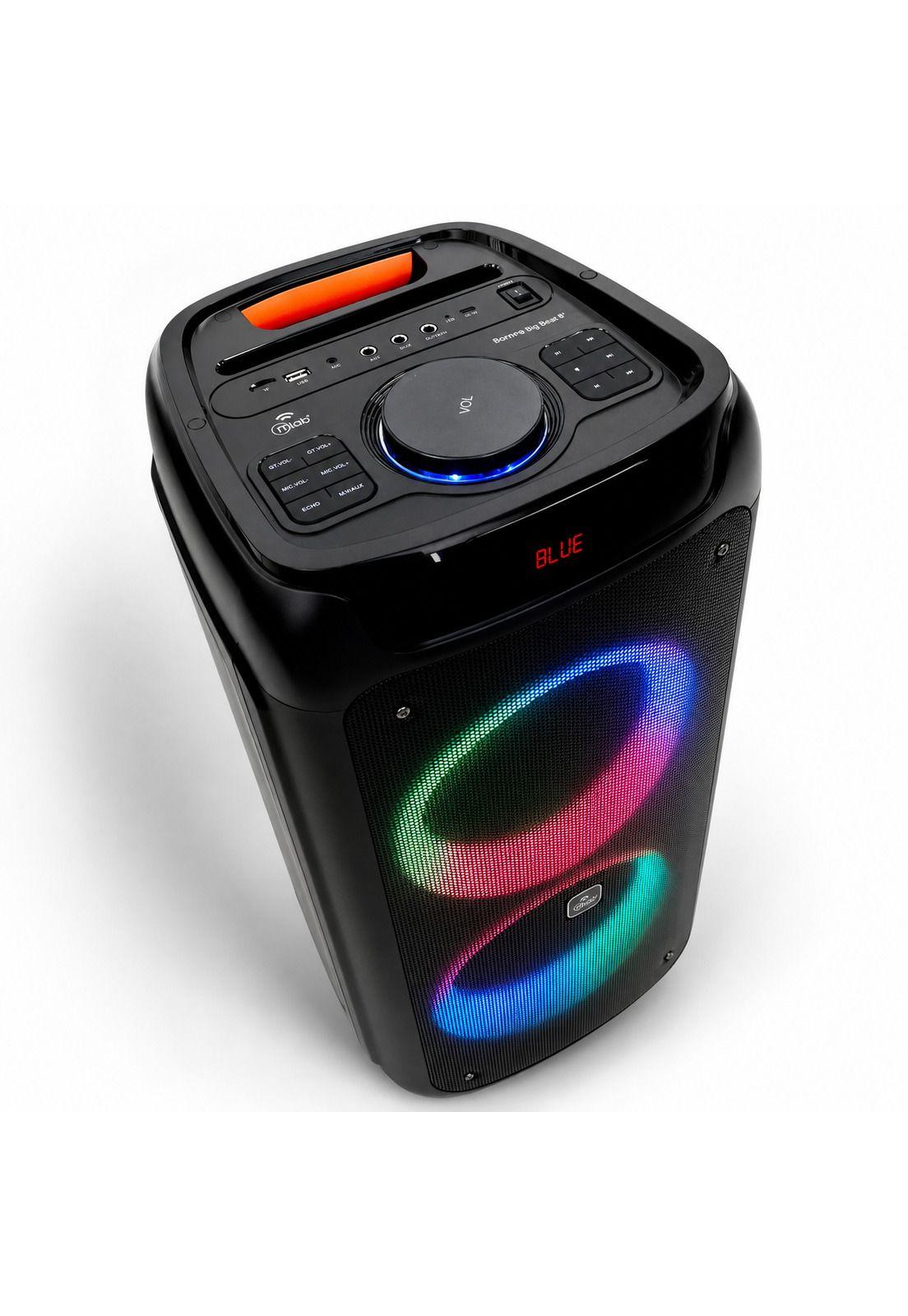 Parlante Karaoke 10" Mlab Flaming Power Bass MicWireless 75W-3