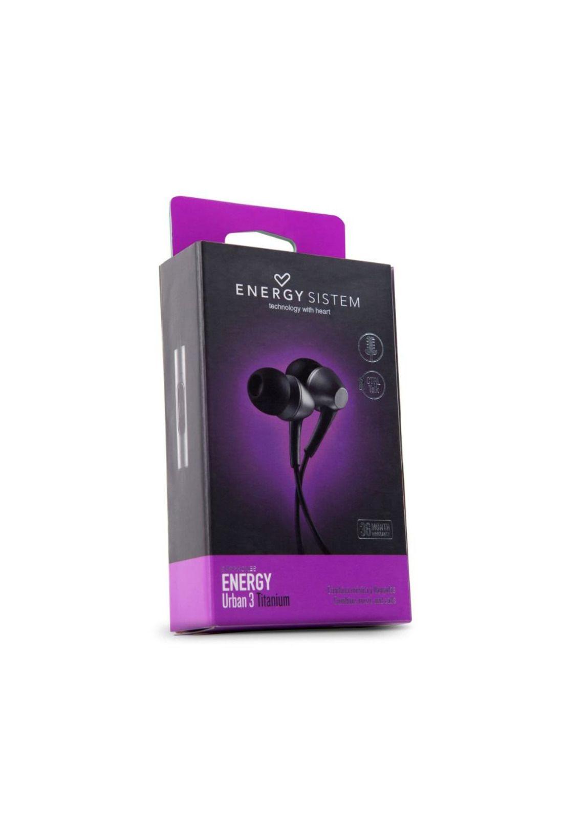 Audifono Energy Sistem Urban 3 Titanium Black con Microfono-4