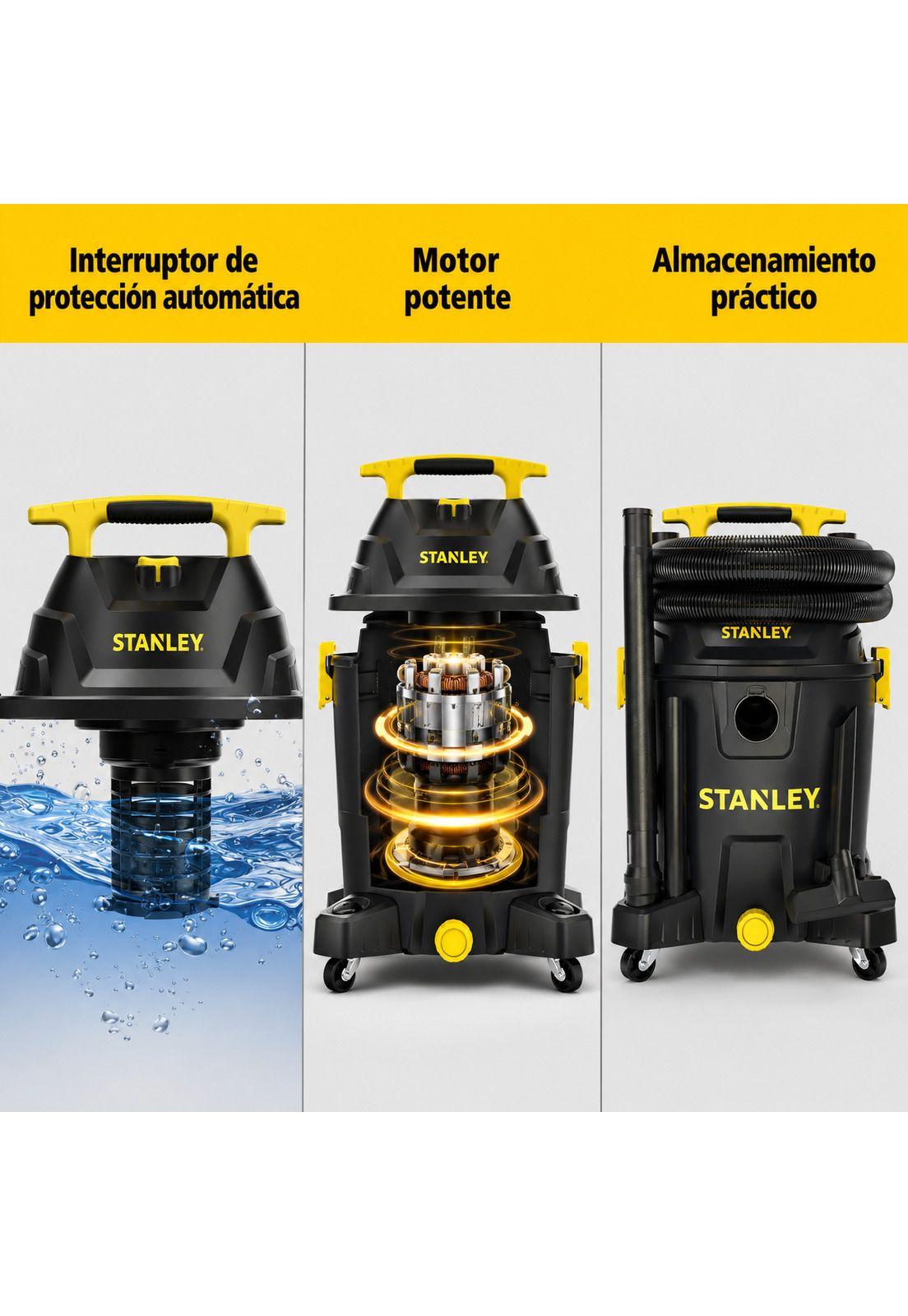 Aspiradora Stanley 5HP Función Seco & Húmedo 30L 19117 Black-6