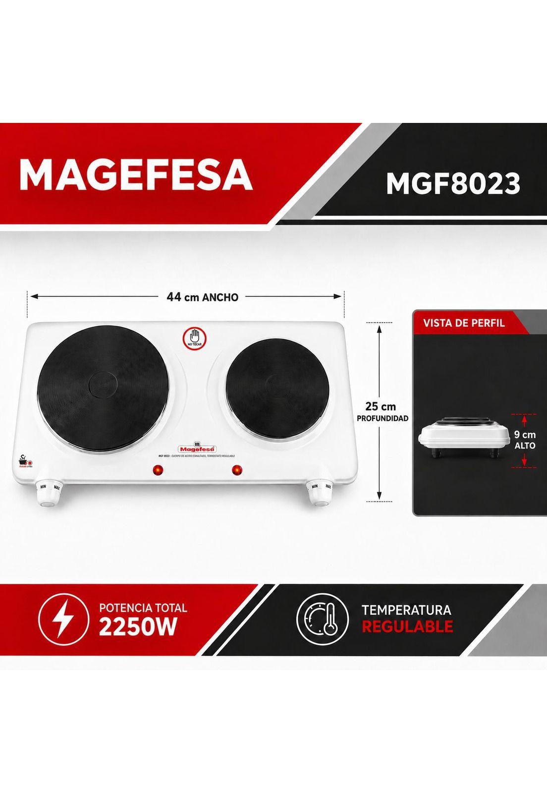 Cocina Eléctrica Multifuncional Magefesa Dual Plate MGF8023-6