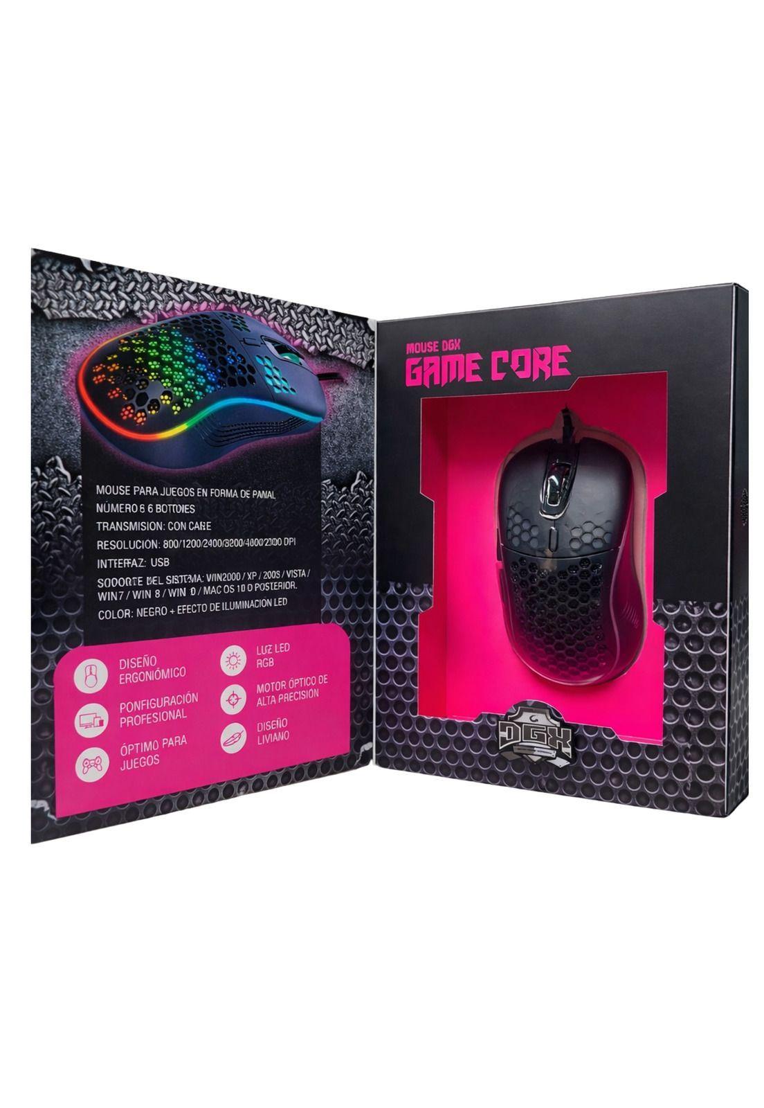 Mouse Gamer DGX Core RGB 7200 DPI Max Ergonómico-8