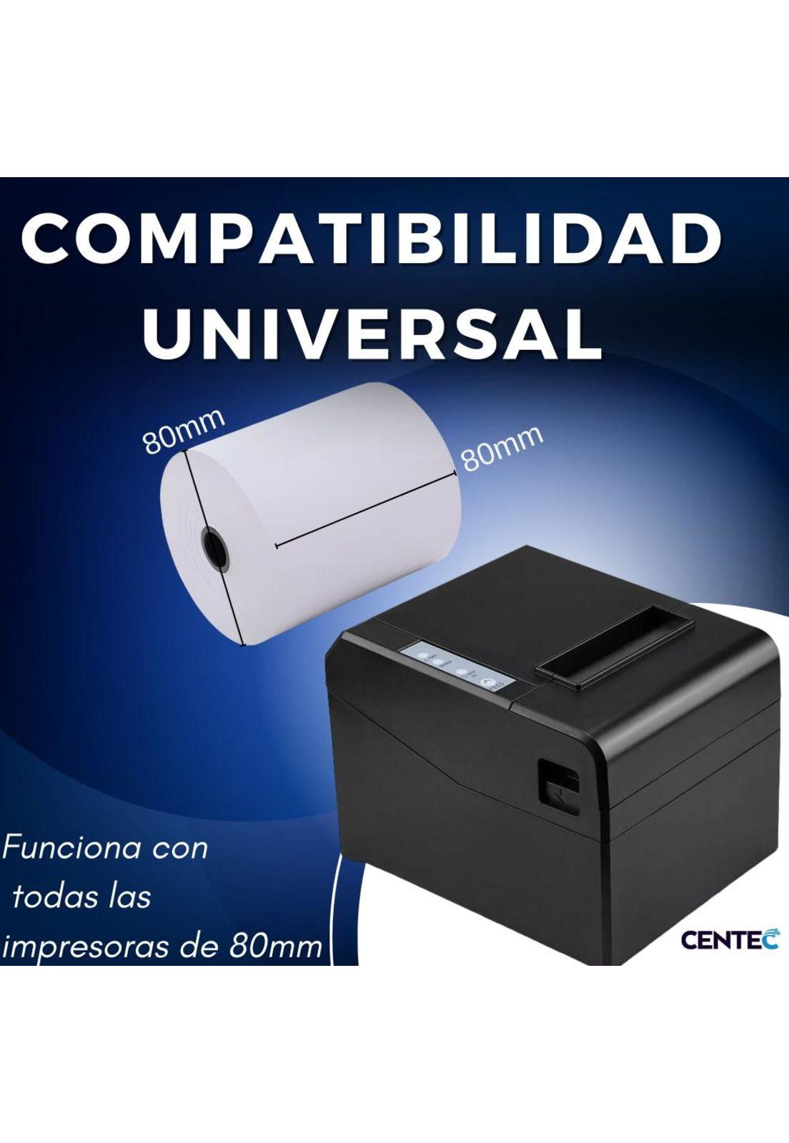 Rollo Térmico 80X80mm (Pack 10 Unidades) Premium Quality 59G-2