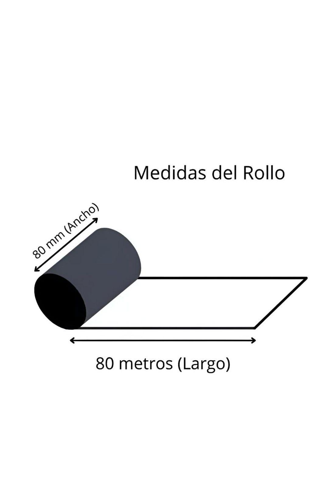 Rollo Térmico 80X80mm (Pack 10 Unidades) Premium Quality 59G-5