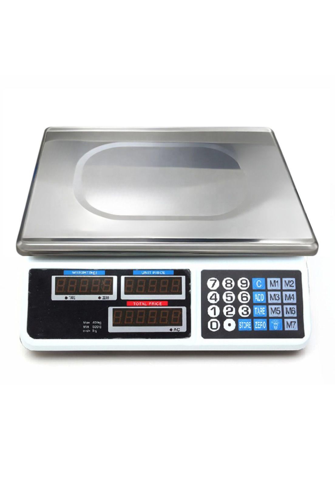 Balanza Digital Recargable para Comecios Doble Pantalla 40KG-3