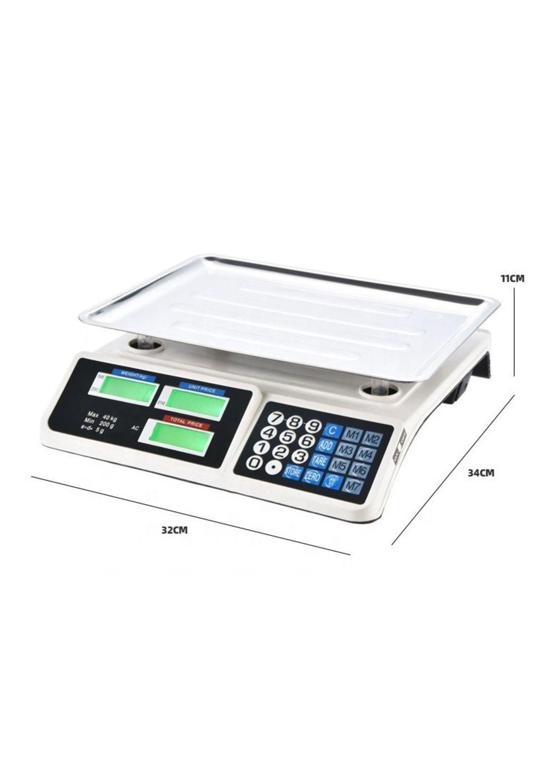 Balanza Digital Recargable para Comecios Doble Pantalla 40KG-4