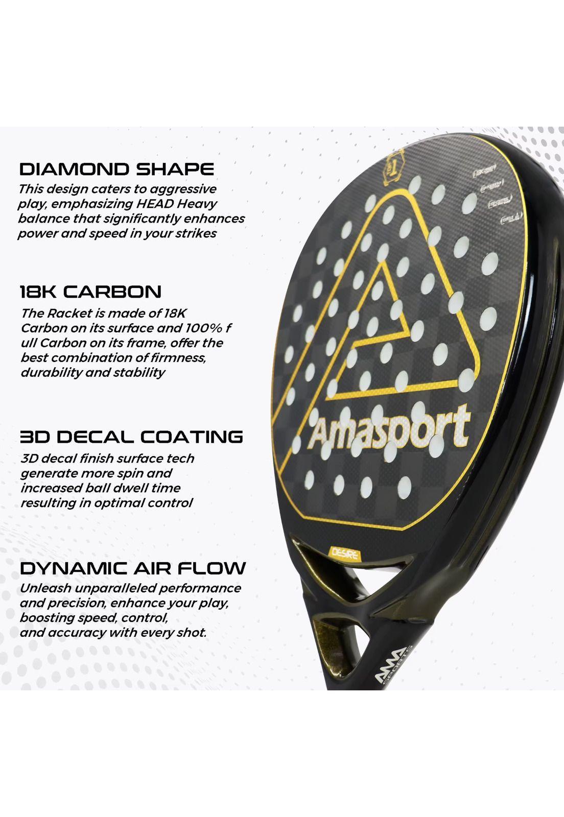 Pala de Padel de Fibra de Carbono 18K TOP 1 SP Power Atack-3