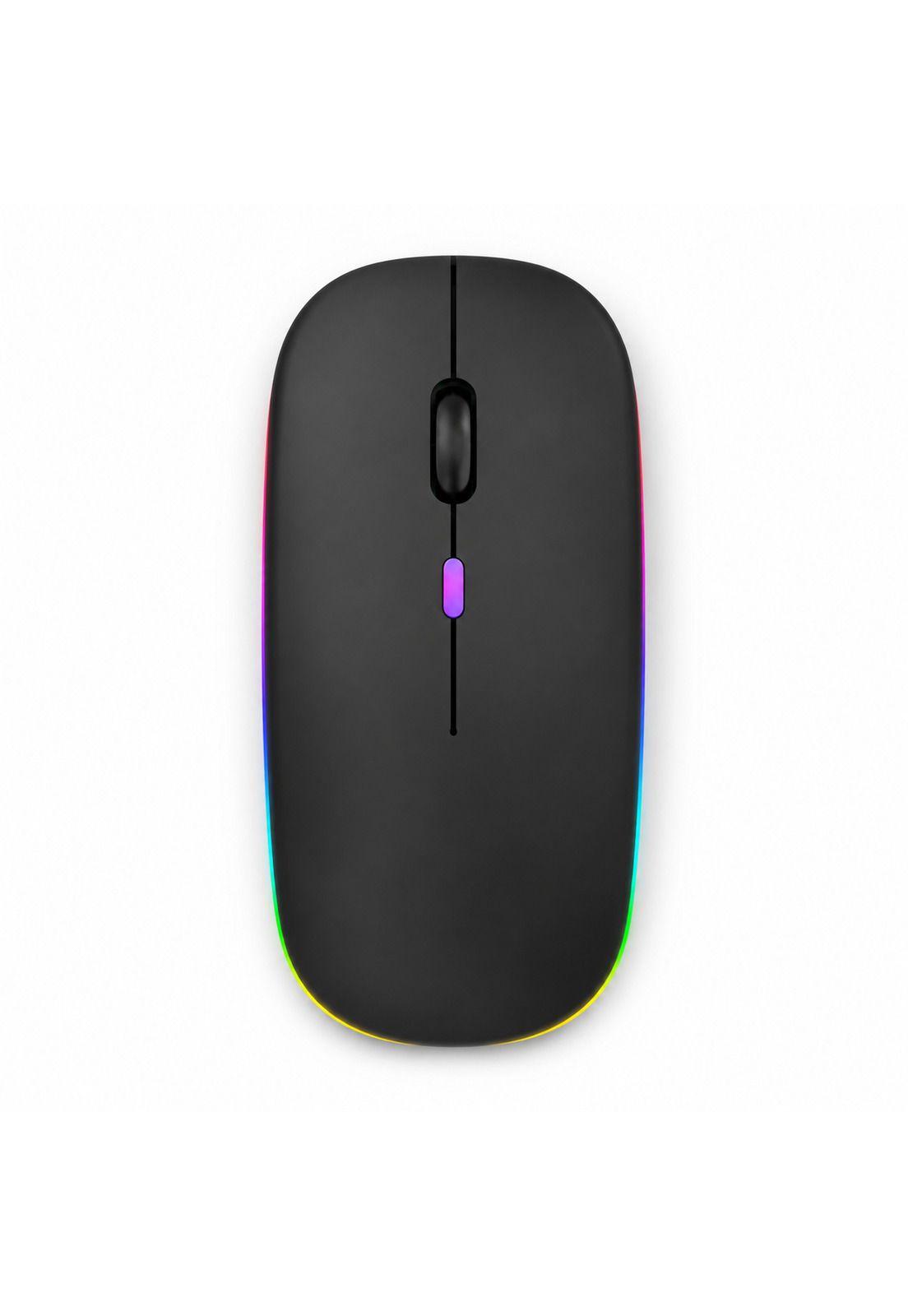Mouse Inalámbrico Dual Bluetooth + USB 2G Recargable RGB BK-3