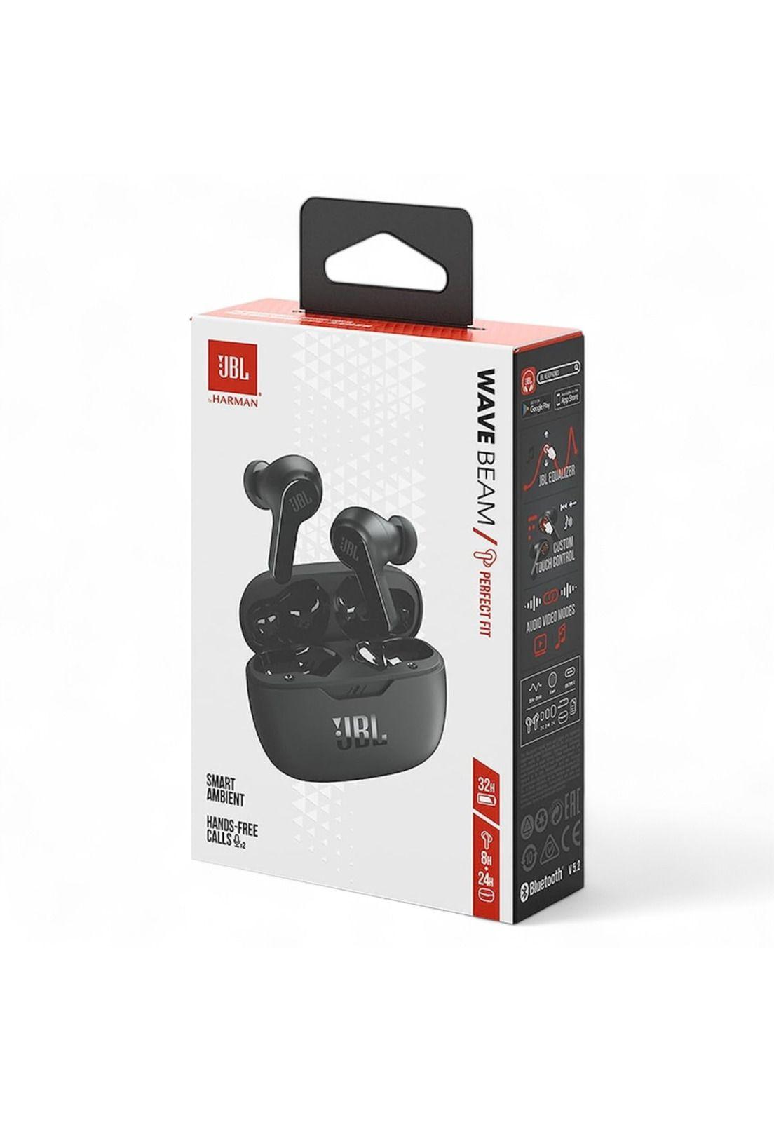 Audífonos JBL WAVE BEAM Touch Perfect Fit Black TWS 32Hrs-7