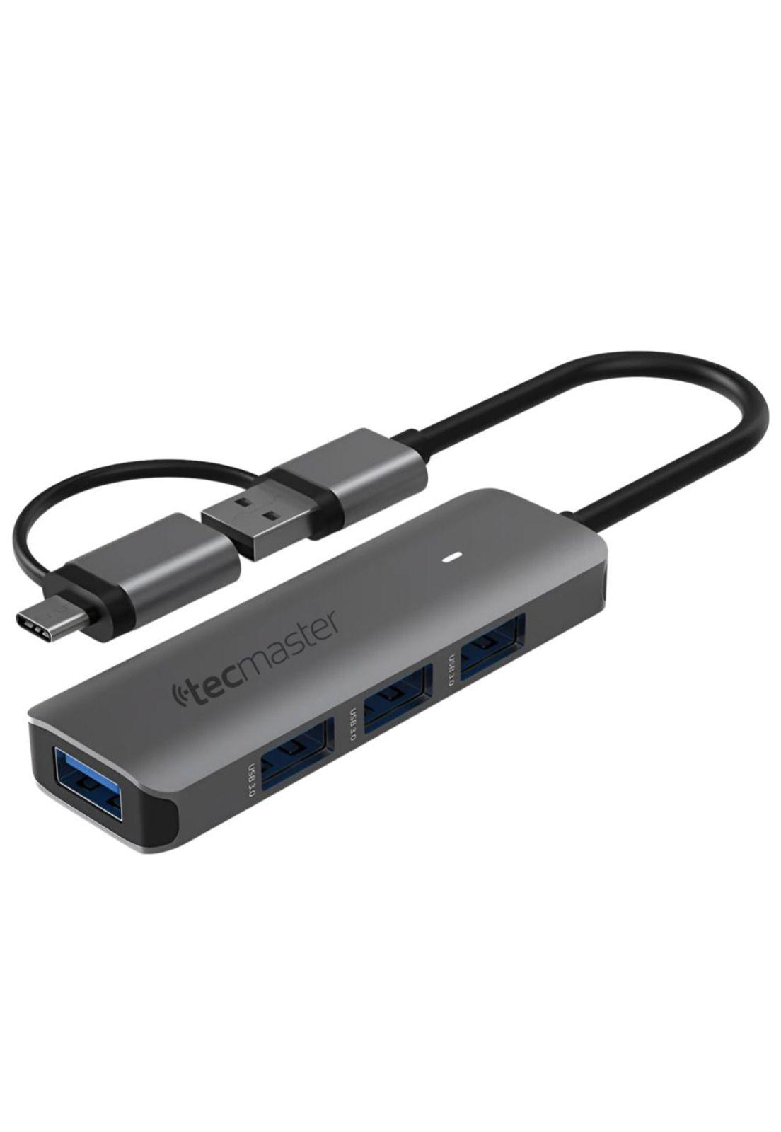 Hub USB 3.0 + Adaptador Type-C 5 Gbps Tecmaster TM-100543-6