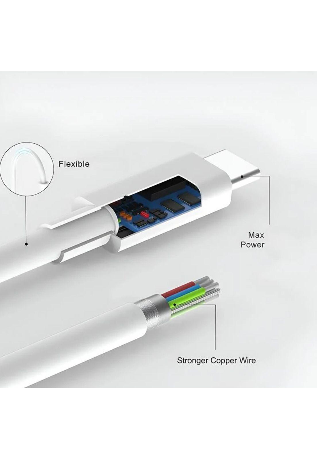 Cable de Datos USB-C a USB-C PD 100W Android Auto/CarPlay 1M-4