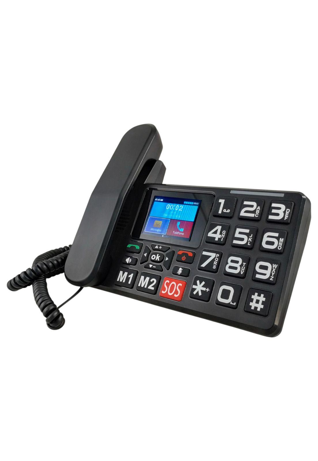 Teléfono Senior de Mesa 4G LTE con Pantalla y Botón S O S-6