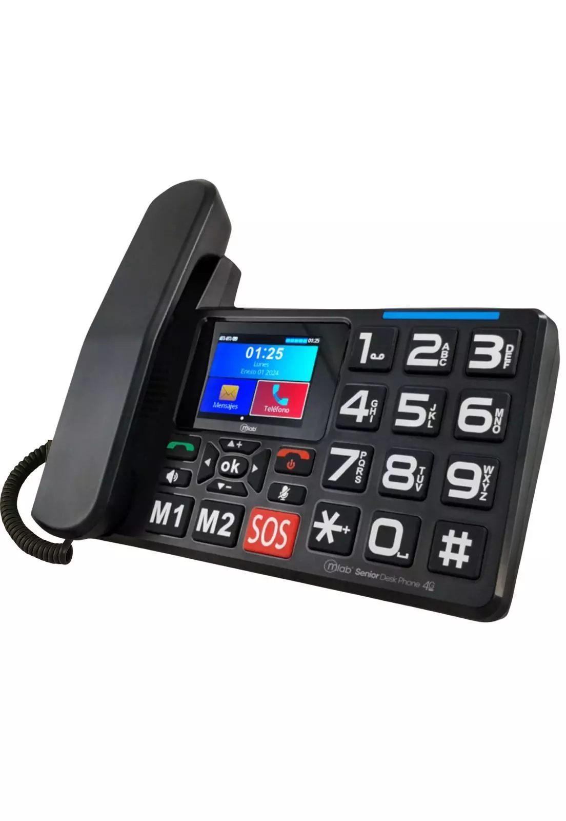 Teléfono Senior de Mesa 4G LTE con Pantalla y Botón S O S-0