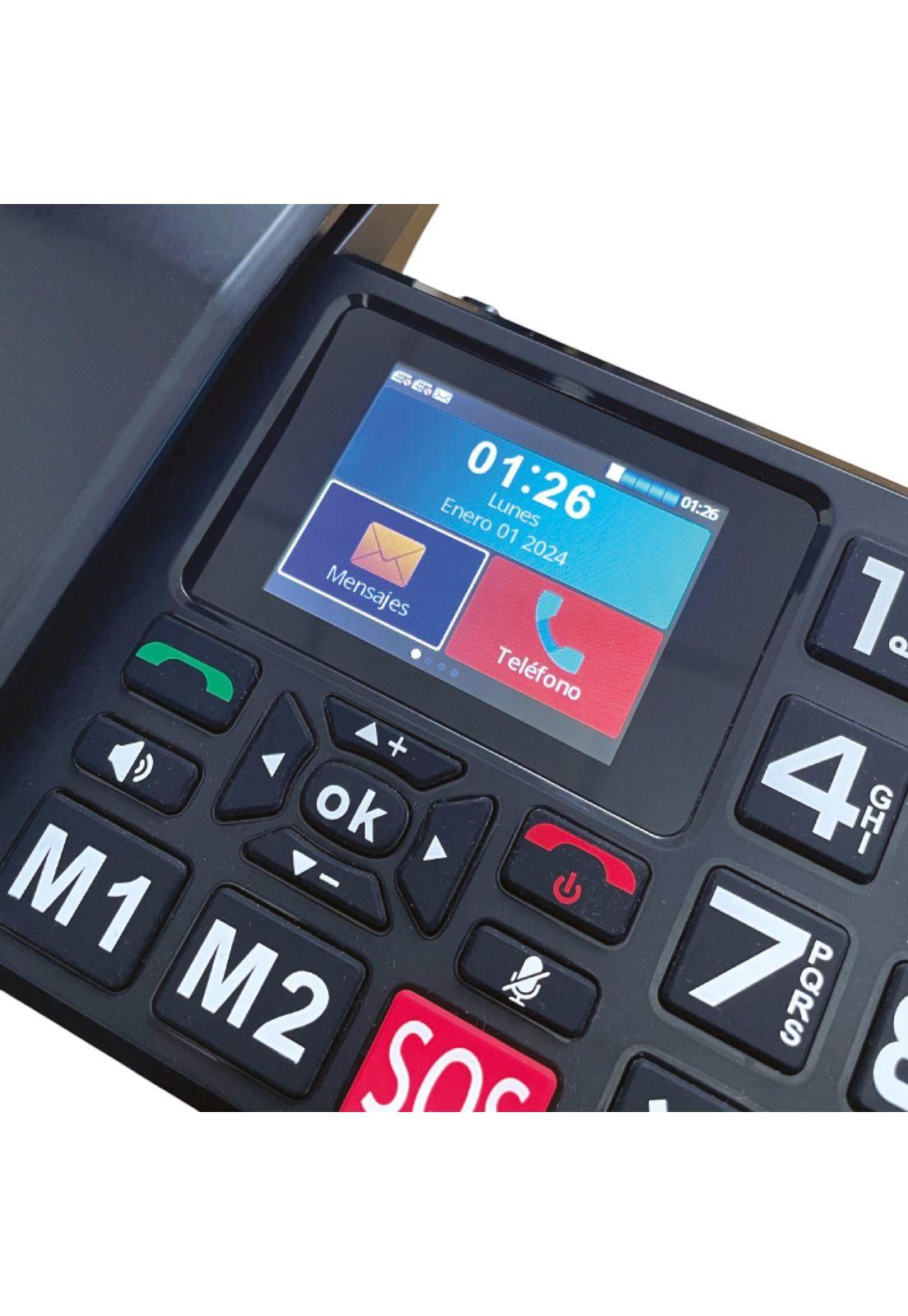 Teléfono Senior de Mesa 4G LTE con Pantalla y Botón S O S-2