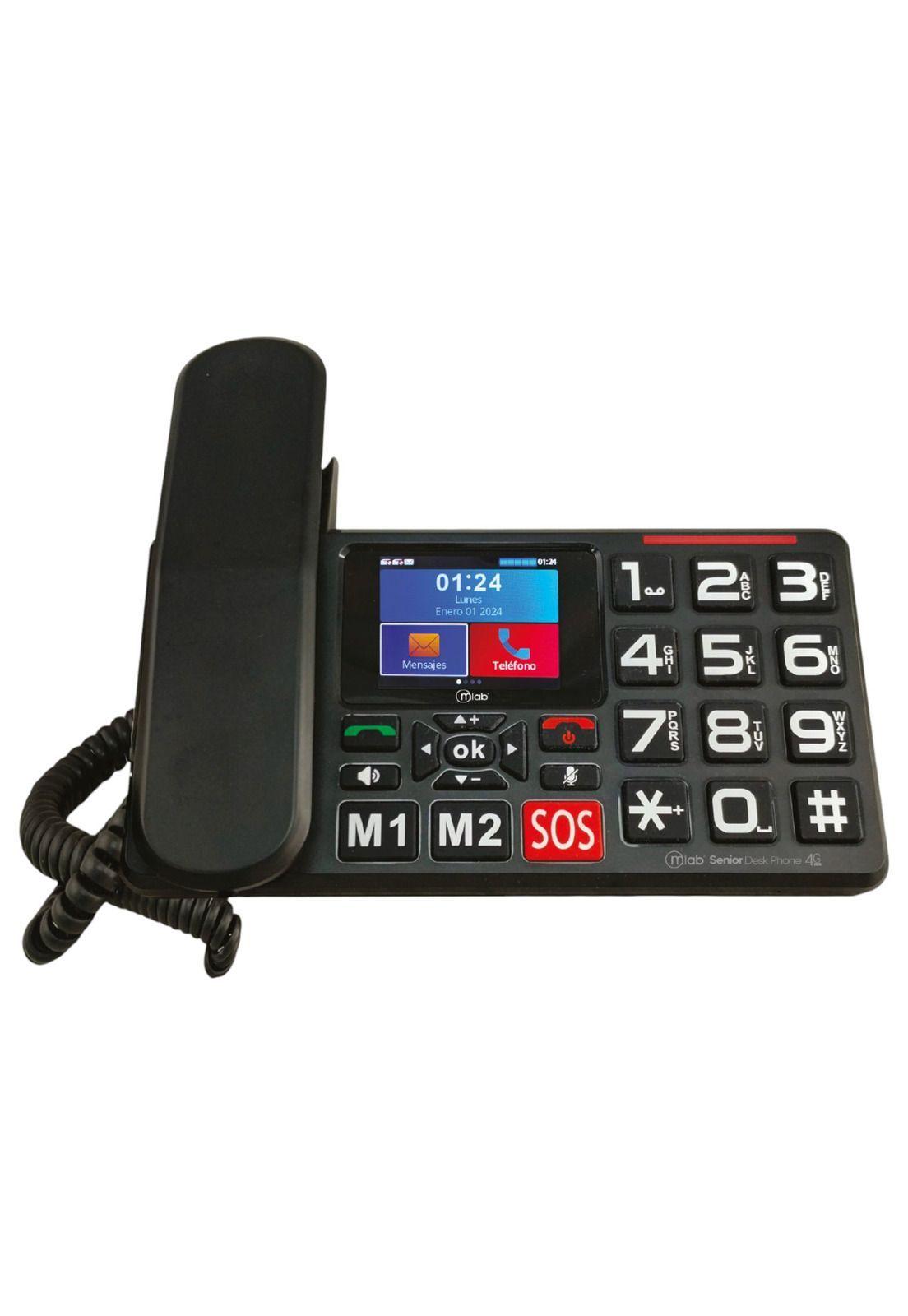 Teléfono Senior de Mesa 4G LTE con Pantalla y Botón S O S-4