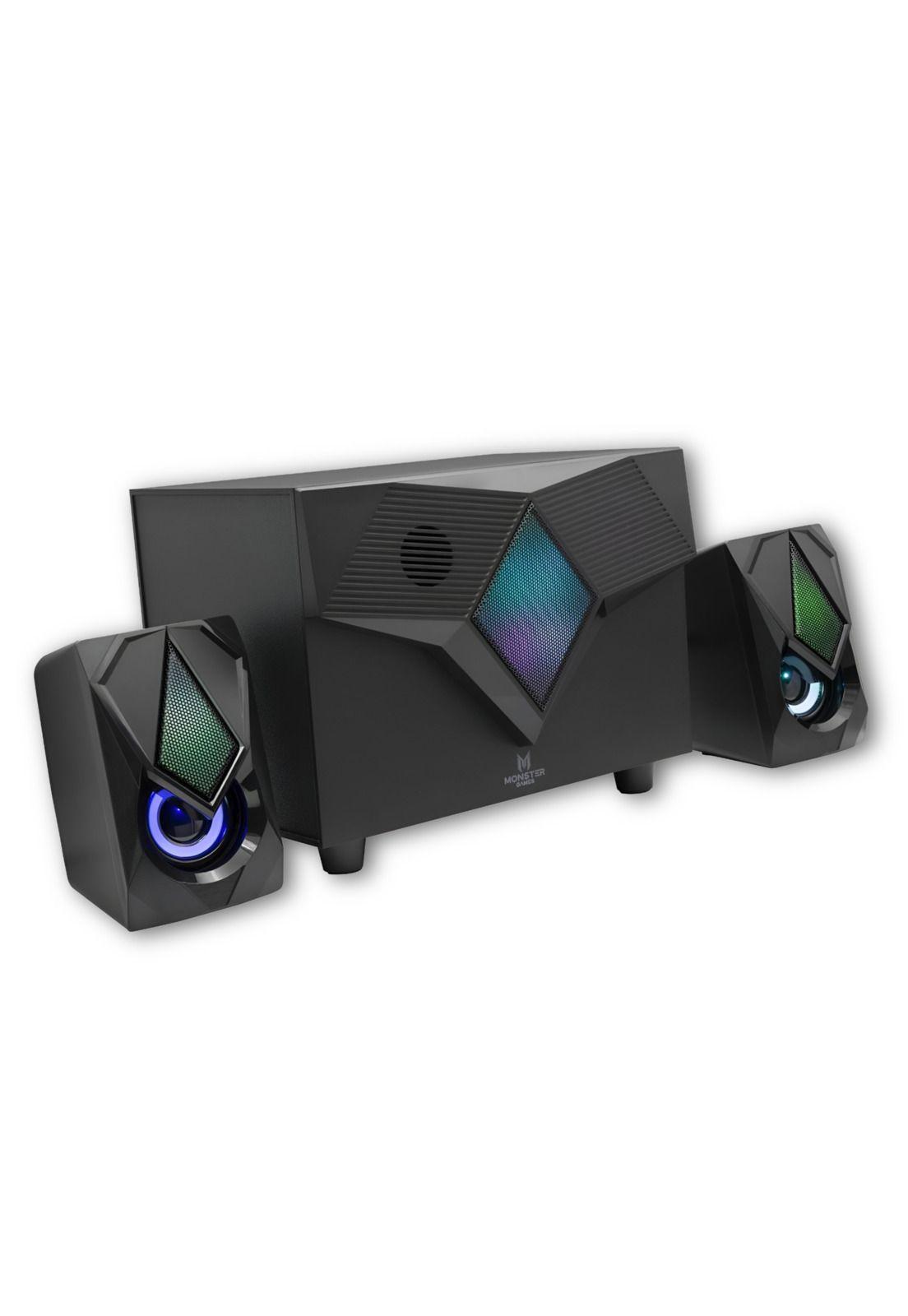 Subwoofer USB Monster 10W RMS Audio Stereo 2.1 RGB SW557 -0
