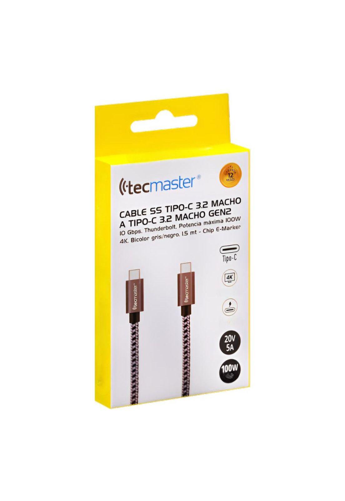 Cable De Datos Type-C 100W 4K Thunderbolt 1.5M Deluxe 200545-2