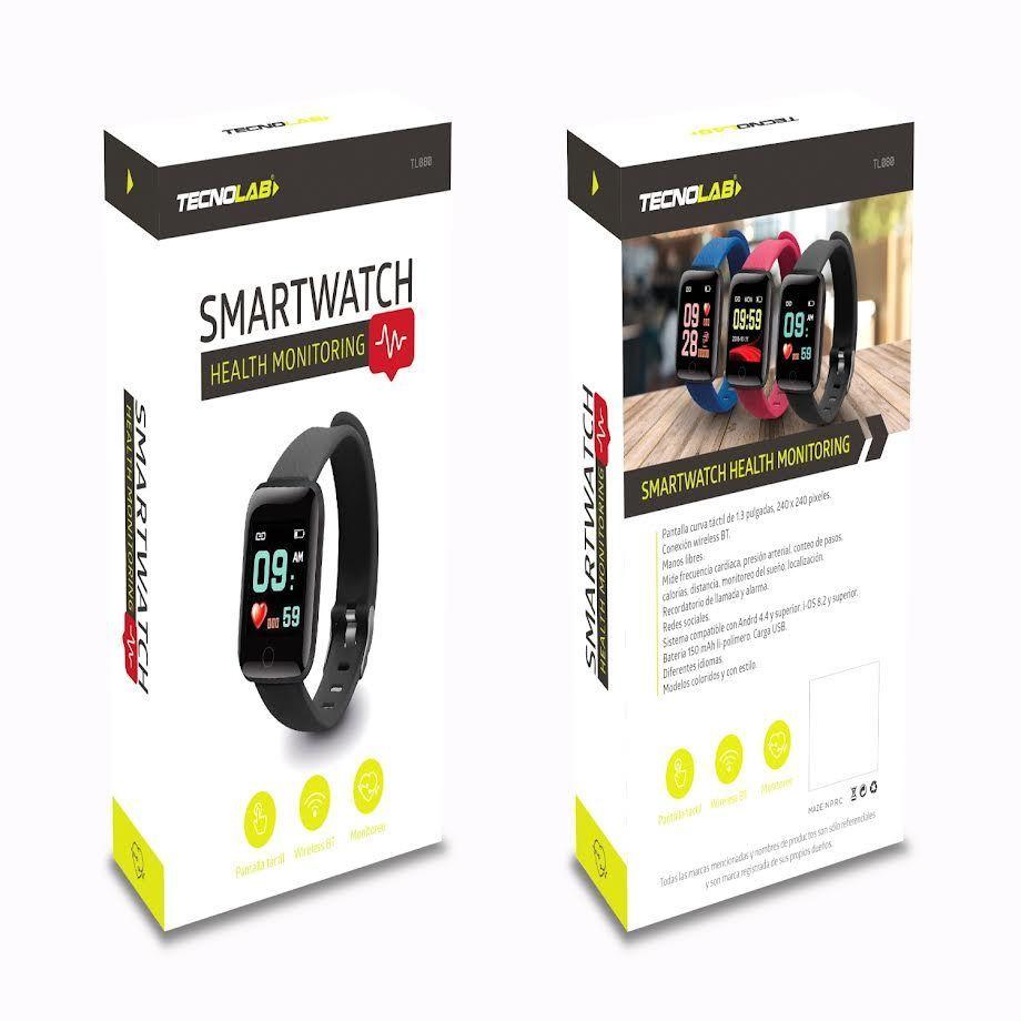 Smartwatch Touch Deportivo Multi Funciones Deportivas Rojo-10