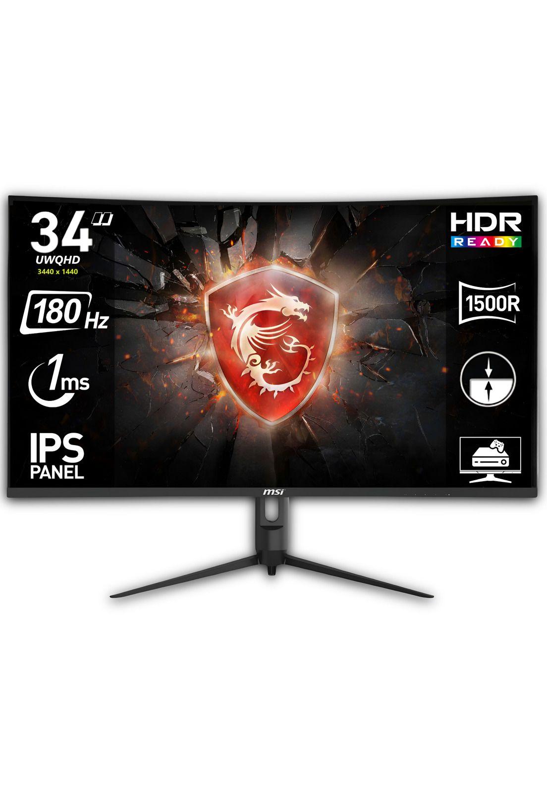 Monitor Gamer MSI 34" Curvo 180HZ Ultra Flat 1MS 3440x1440px-1