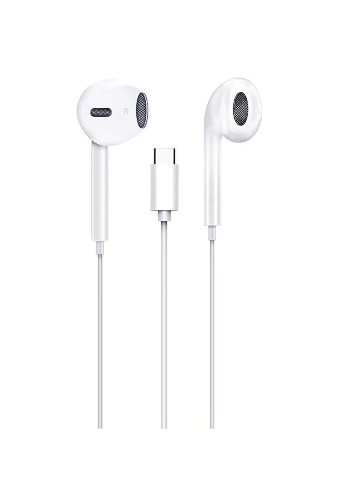 Audífonos USB-C HIFI Manos Libre Tecmaster White TM-300516-3