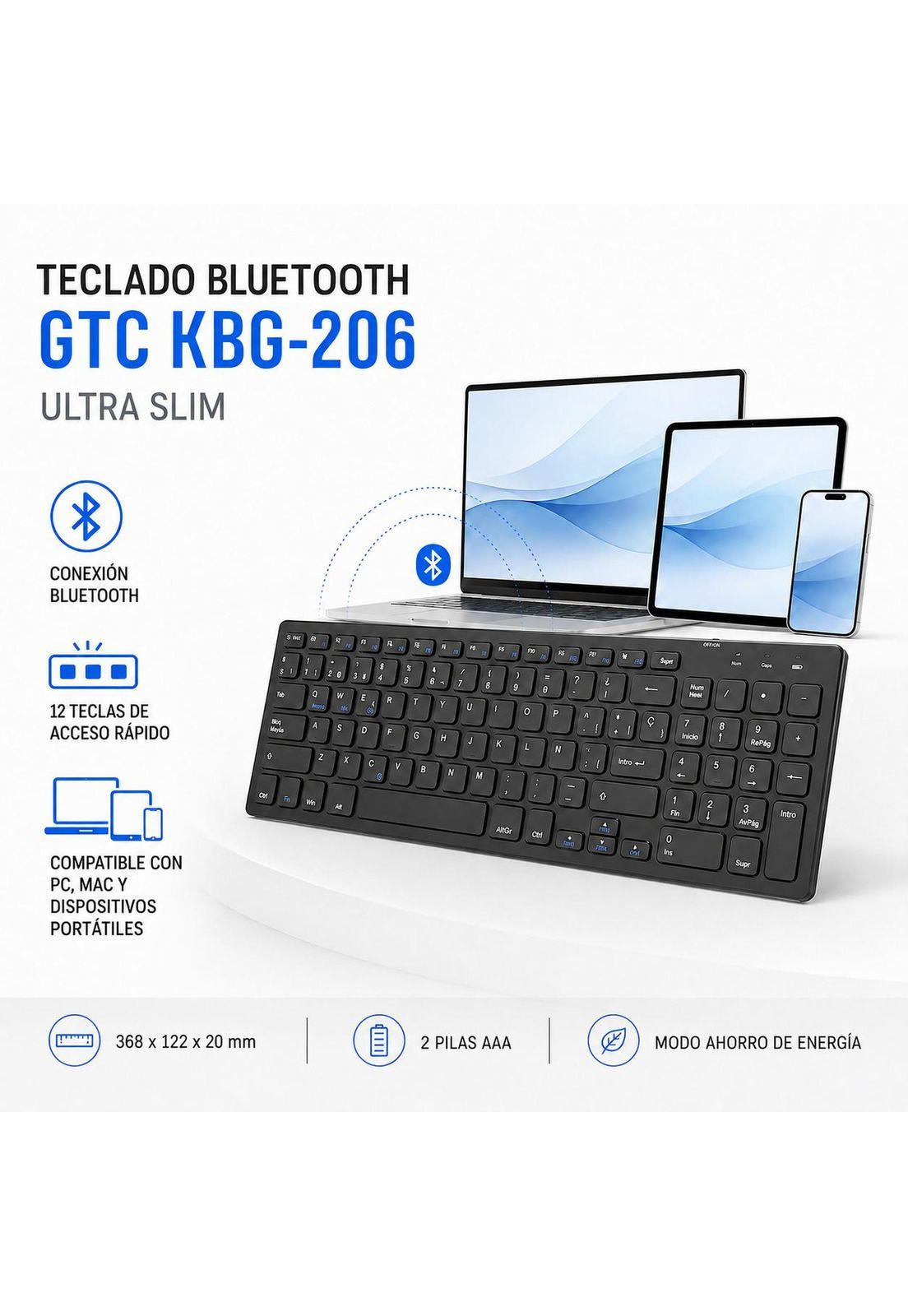 Teclado Inalámbrico Bluetooth Ultra Slim  Multiplataformas-7