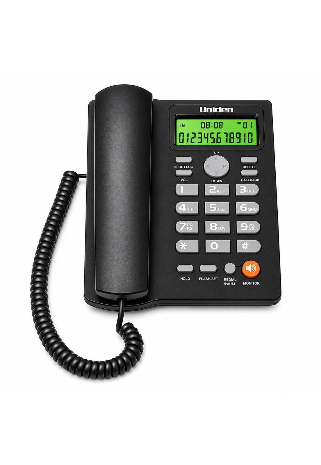Teléfono De Red Fija Uniden Con Manos Libre Sobre Mesa 7413-3
