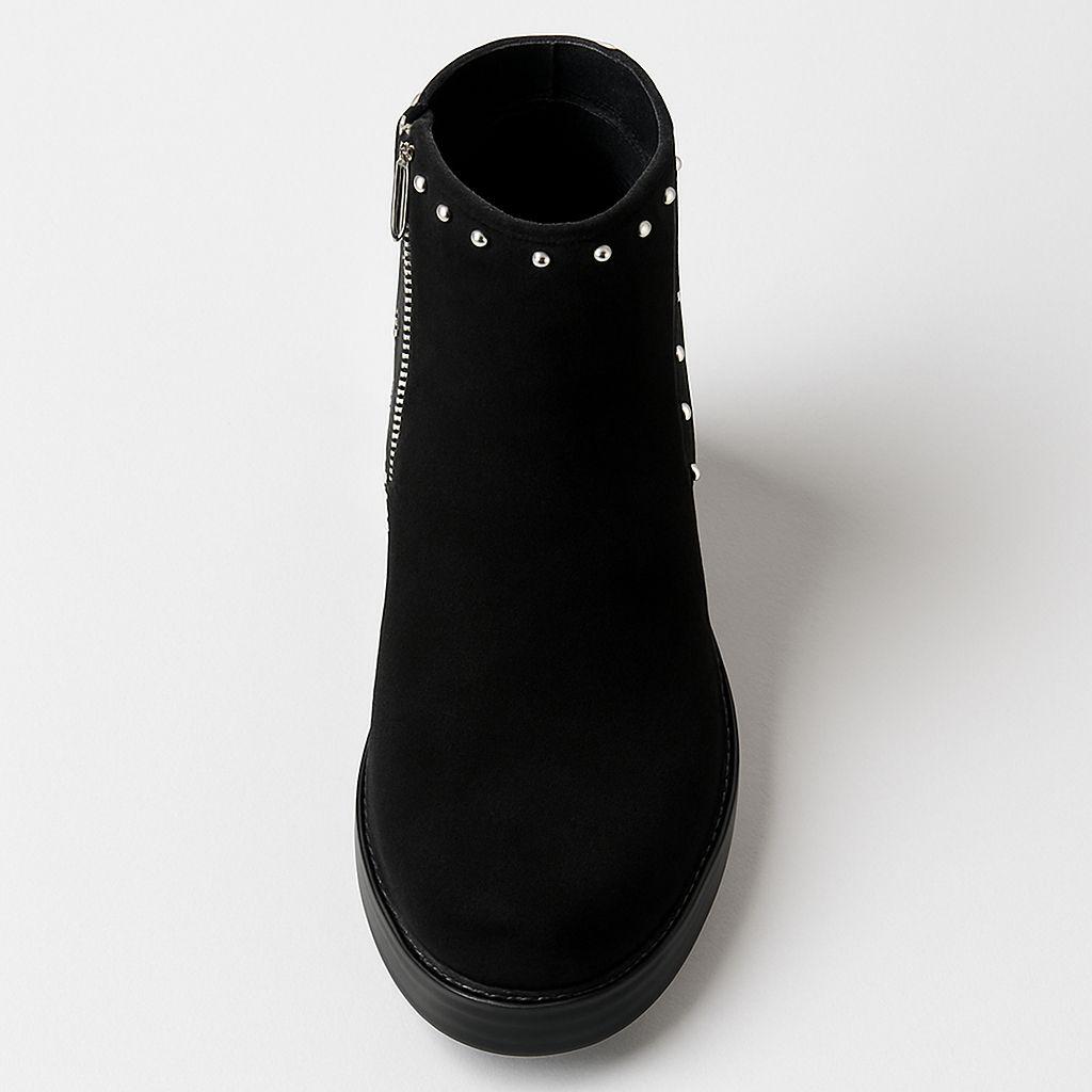 Botín De Mujer Detalles Metálicos Taco Bloque & Plataforma-5