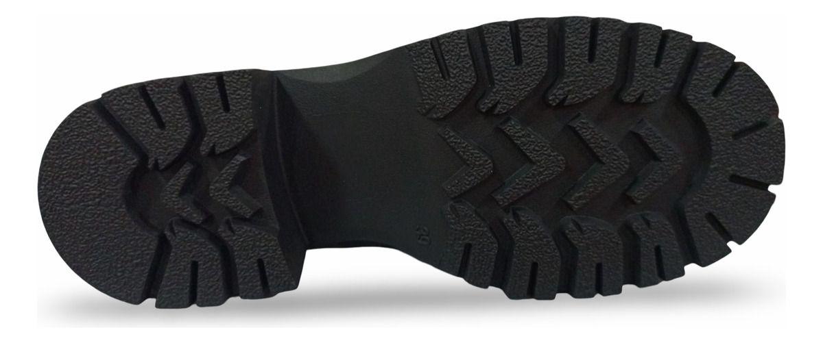 Botín Bota De Mujer Negra Casual Cremallera Y Cordones-8