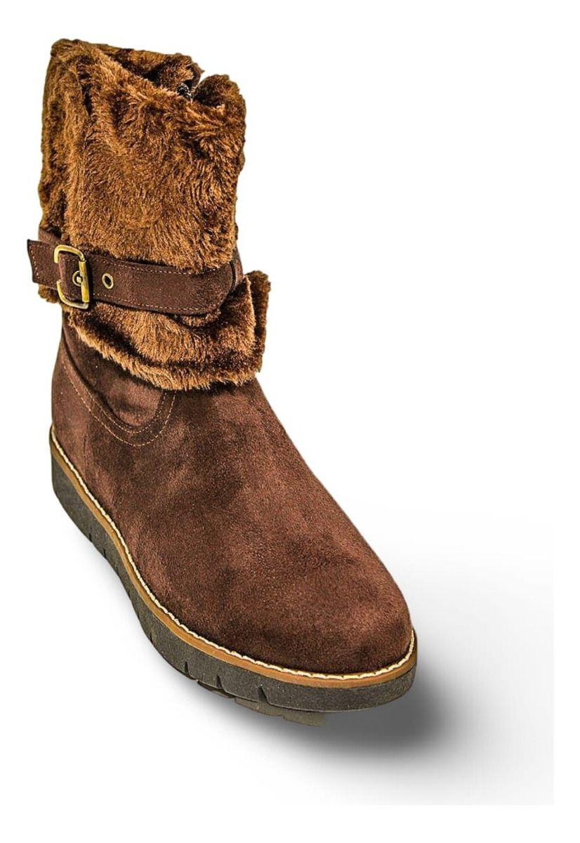 Botas Mujer Invierno Térmicas Gamuza Con Chiporro 4 Tonos-3