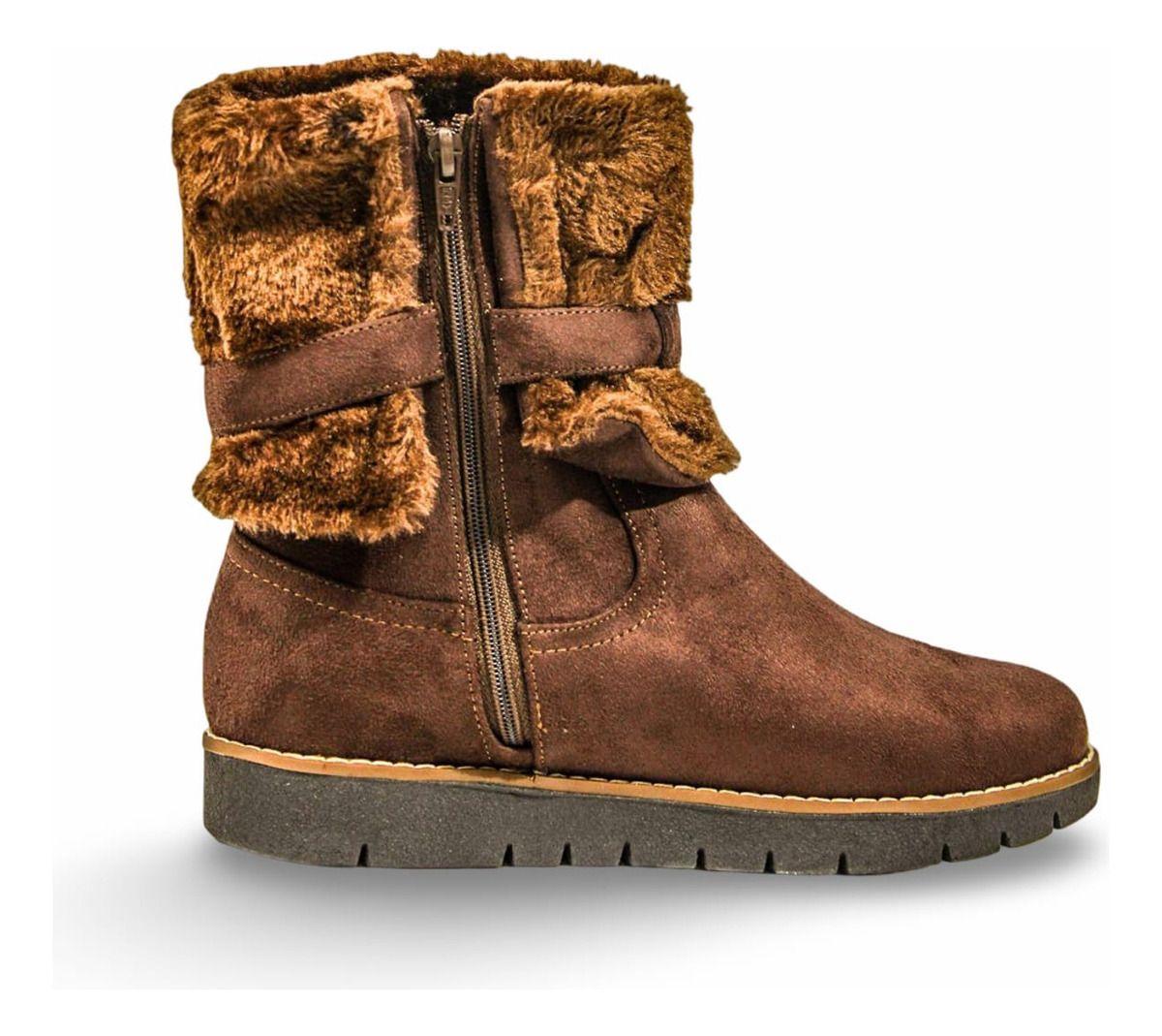 Botas Mujer Invierno Térmicas Gamuza Con Chiporro 4 Tonos-4