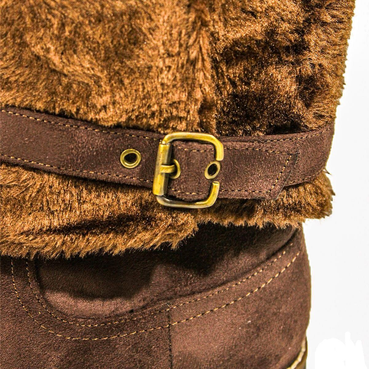 Botas Mujer Invierno Térmicas Gamuza Con Chiporro 4 Tonos-5