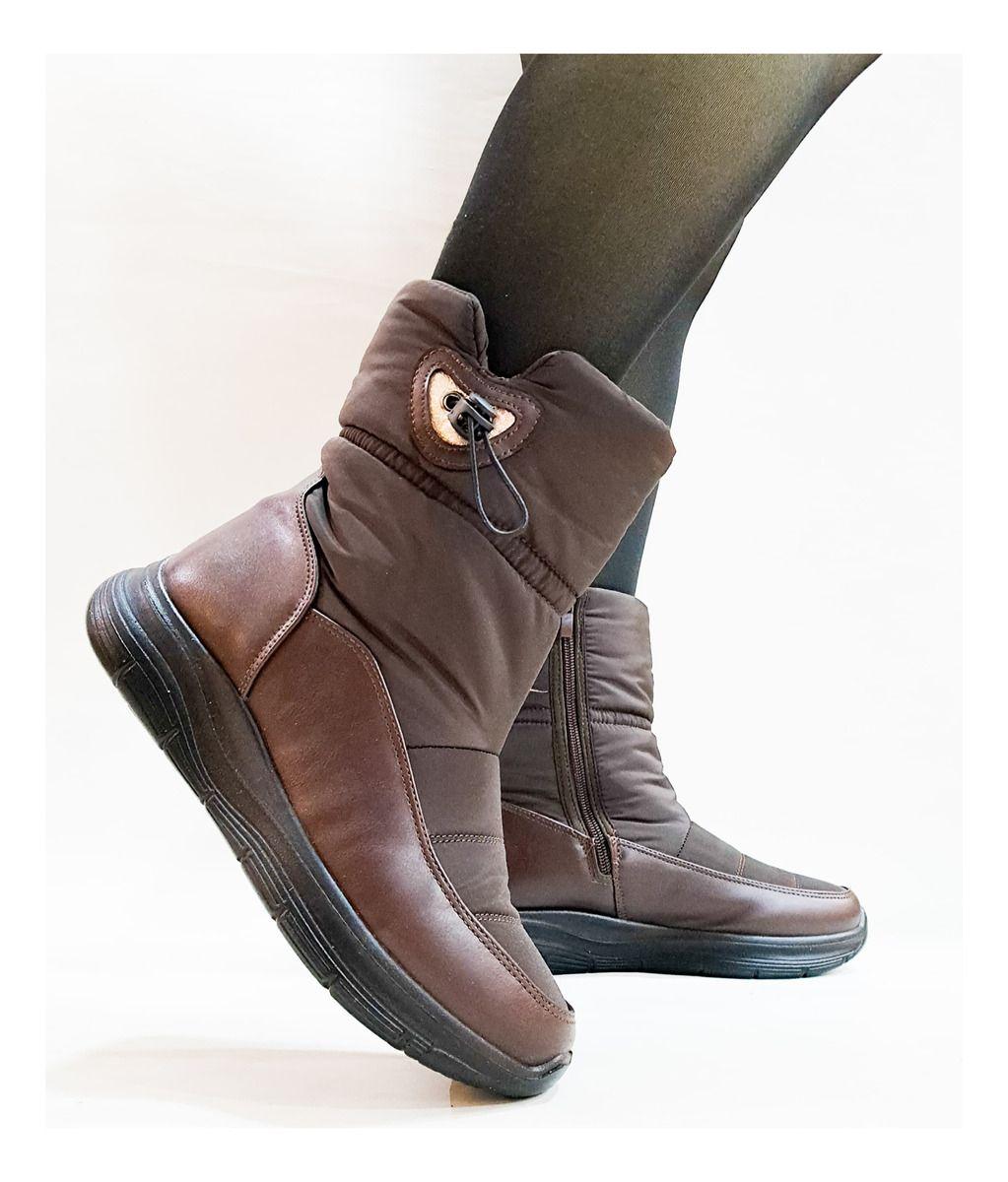 Botín Invierno Impermeable Chiporro Largo Ajustable Mujer-4