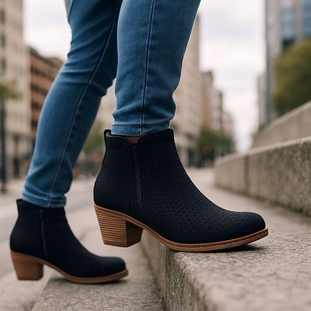 Cómodas Botas De Mujer Botín Campero Vaqueras Silver Black-1