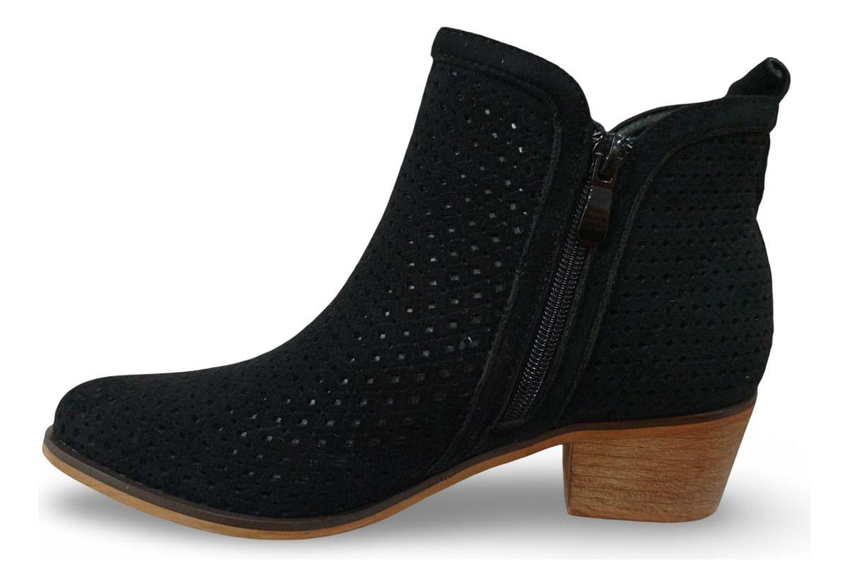 Cómodas Botas De Mujer Botín Campero Vaqueras Silver Black-4