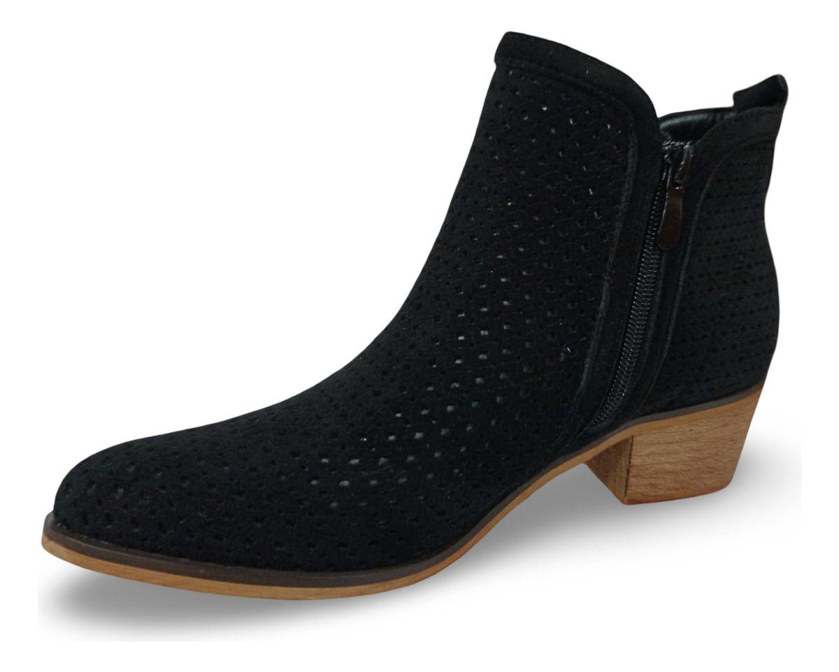 Cómodas Botas De Mujer Botín Campero Vaqueras Silver Black-5