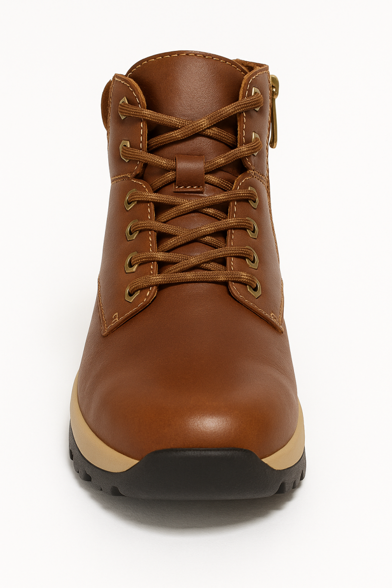 Botín Bota 100% Cuero Hombre Acolchado Suela Antideslizante-9