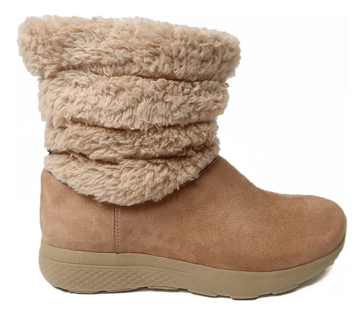 Botín Polar Invierno Gamuza Con Chiporro Mujer Cuero Peruano-5