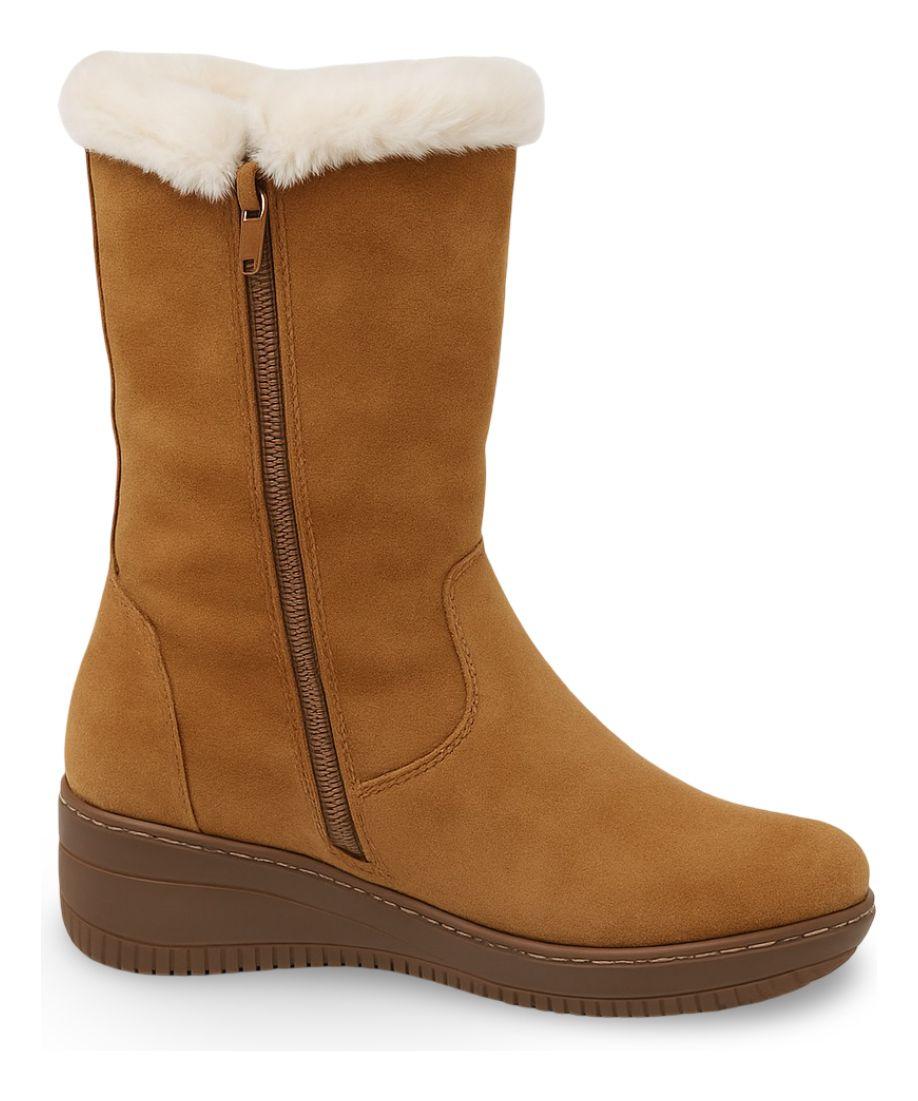 Botines Invierno Gamuza, Forradas Chiporro Y Botones Mujer-5