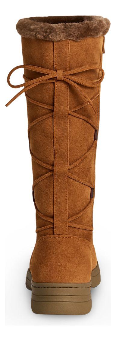 Botas Bucaneras Gamuza De Dama Forradas Con Chiporro Camel-3