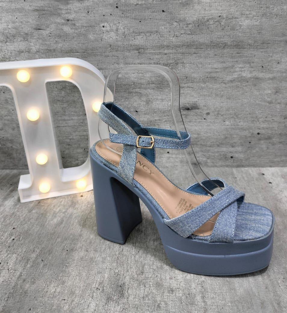 Sandalia Fiesta Noche Taco Alto Negro, Fucsia, Charol, Verde-2