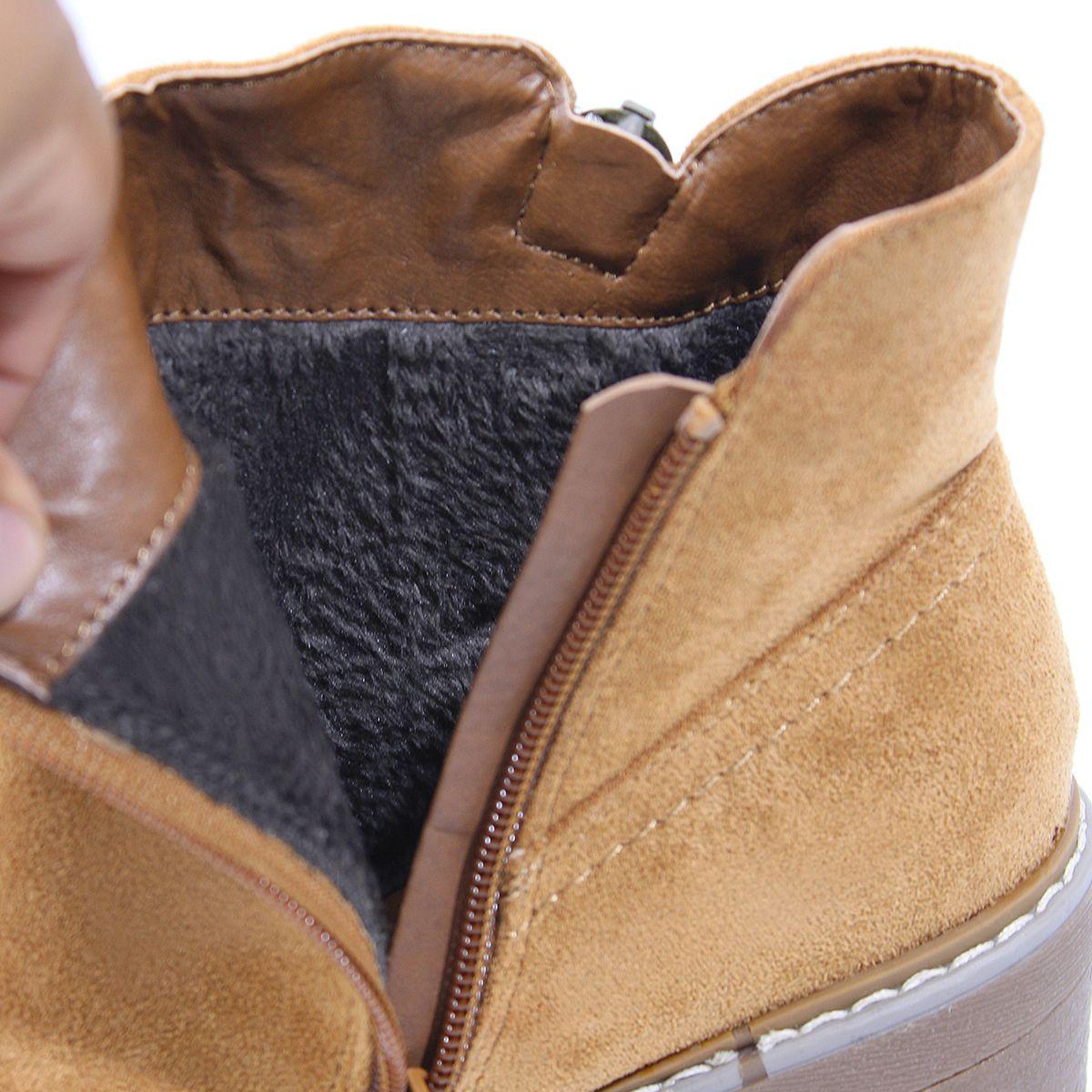 Botines De Gamuza Con Taco, Cierre Y Chiporro-7