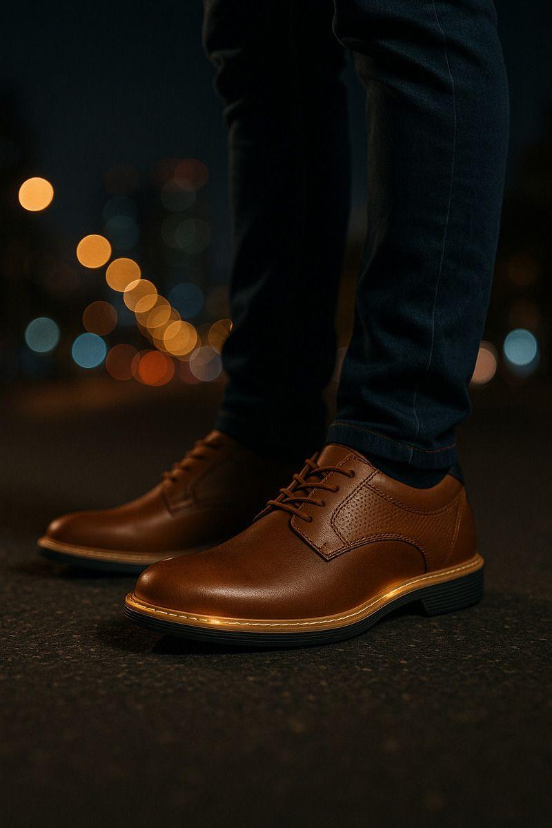 Zapatos Casual De Hombre En Color Negro Y Camel-3