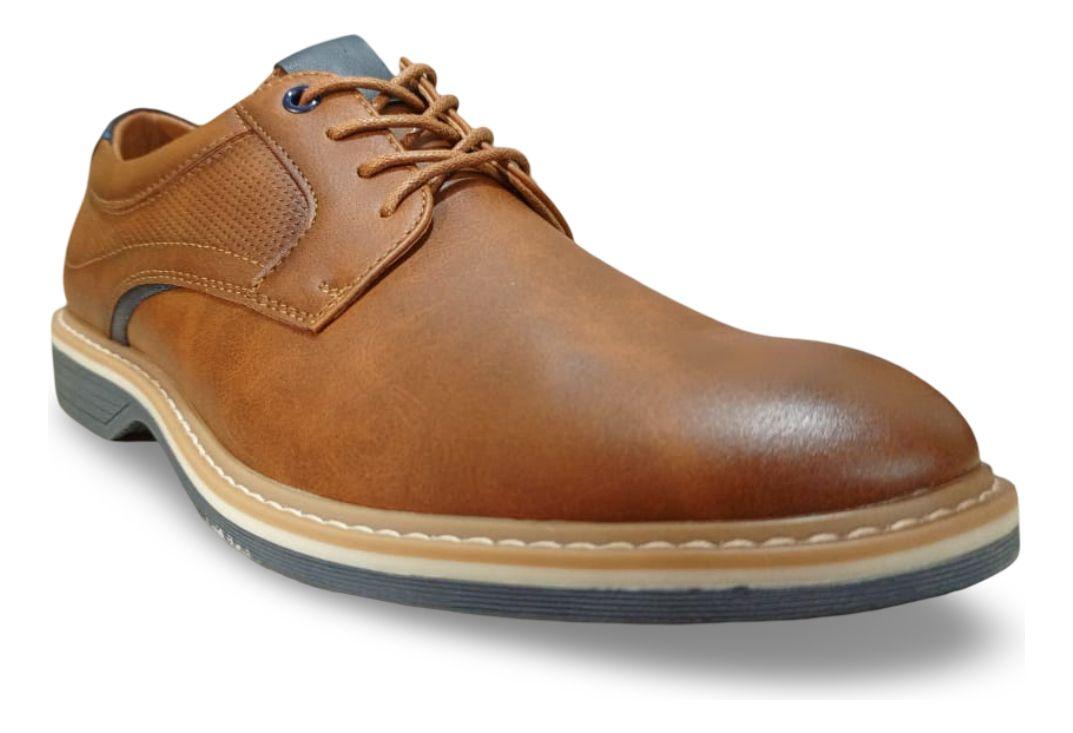 Zapatos Casual De Hombre En Color Negro Y Camel-8