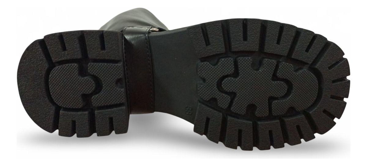 Botas De Mujer Casual Negra Y Hebilla En El Talón-8