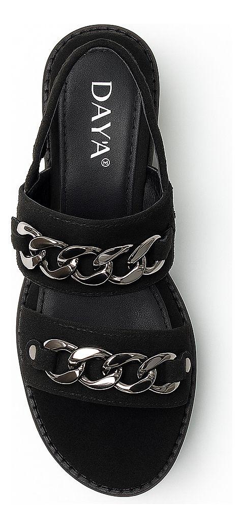 Sandalia Plataforma Mujer Moda Urbana Cadenas Metálicas-2