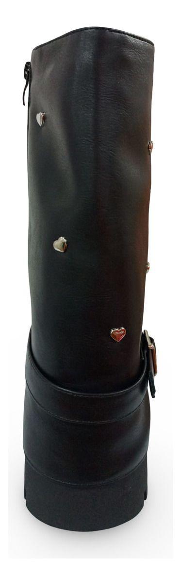 Botas Vaqueras O Texanas De Mujer Con Apliques Negras-6