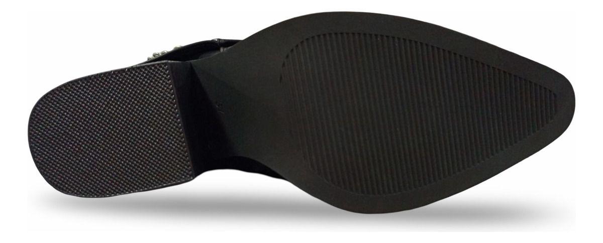 Botas Largas De Eco Cuero Para Mujer Con Tacón Grueso-8