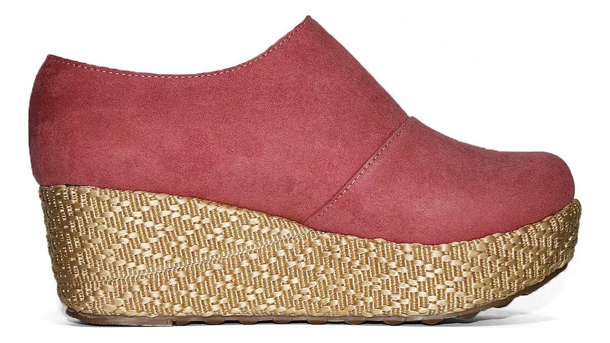 Panchitas Zapatos Con Plataforma En Gamuza De Colores-0