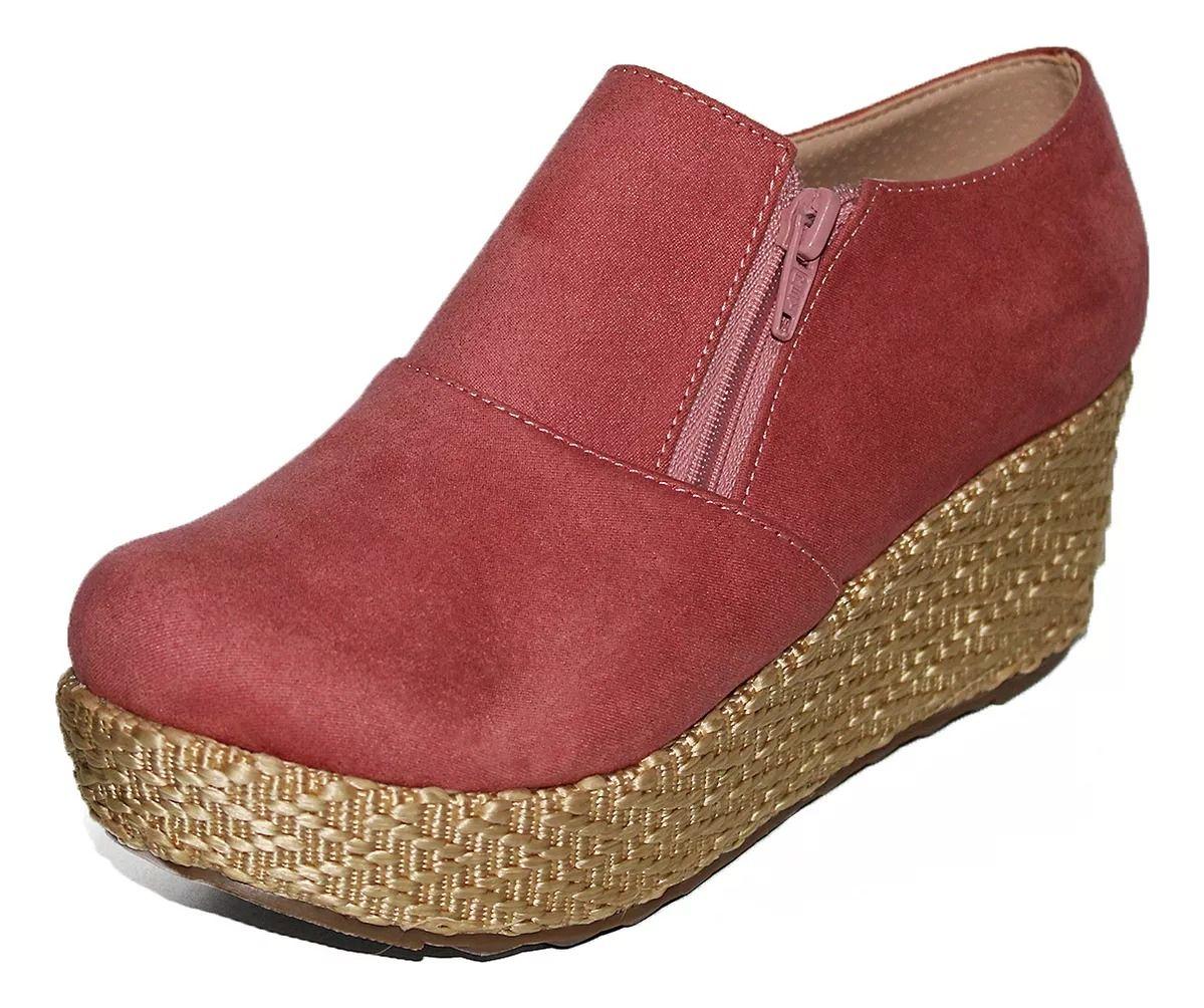 Panchitas Zapatos Con Plataforma En Gamuza De Colores-1