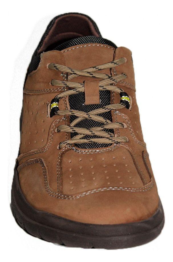 Zapato Casual Masculino Cuero Brown/kaki Thunder Blue-4